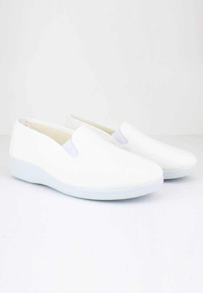 Natalia - Zapatillas de Mujer Elásticos Blanco