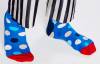 Calcetines Happy Socks Adulto Lunares Azul y Blanco