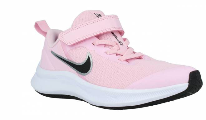 localizar cantidad triple Nike - Deportiva rosa niña velcro star runner 3