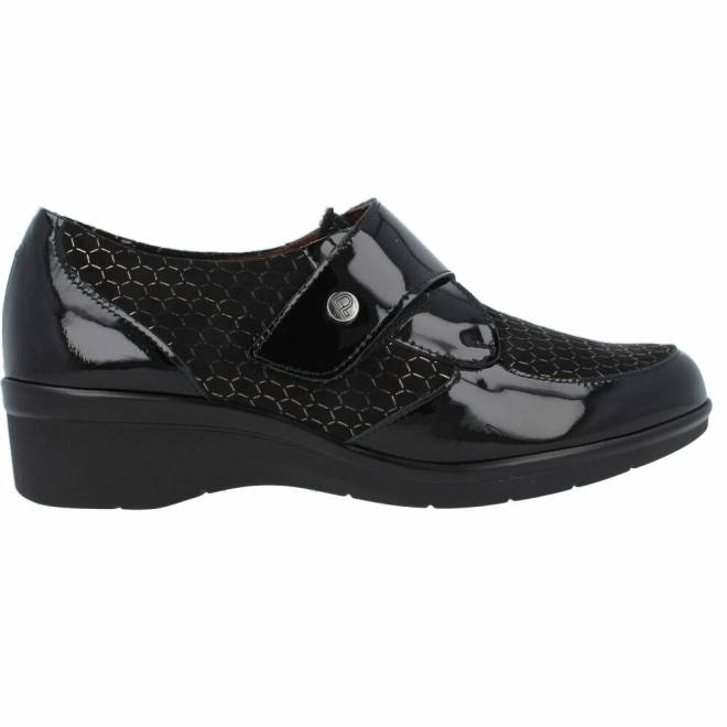 Pitillos - Zapato Confort Velcro y Licra Negro