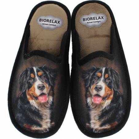 BioRelax - Zapatillas Mujer Perro Negro