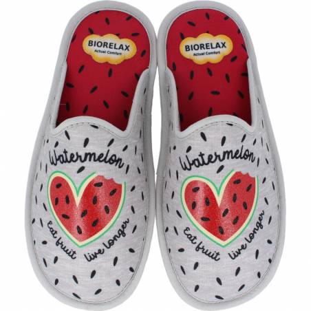 BioRelax - Zapatillas Mujer Watermelon Corazón Perla