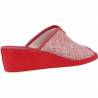 Garzón - Zapatillas Casa Cuña Mujer Chinela Rojo