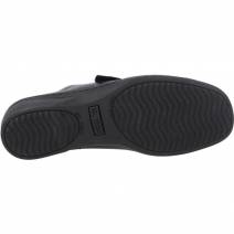 Notton - Zapato Mujer Velcro Botón Piel Negro