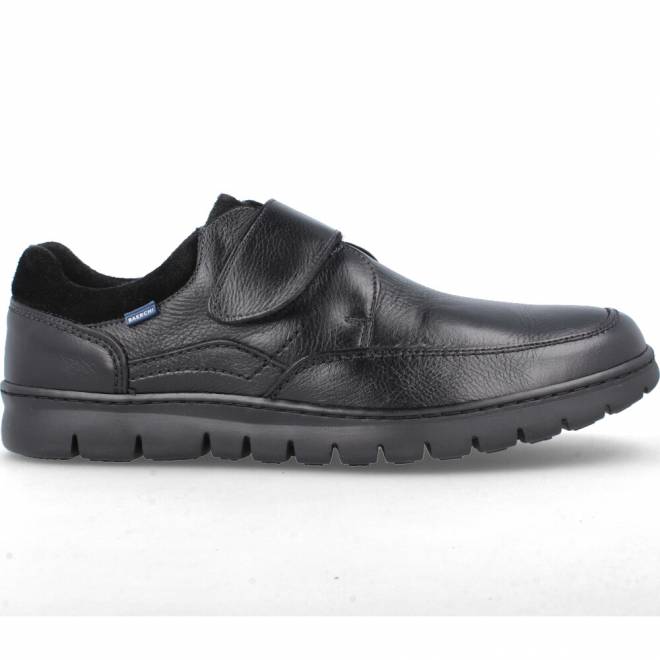 Baerchi - Zapato Hombre Flexible Velcro Negro