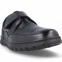 Baerchi - Zapato Hombre Flexible Velcro Negro